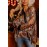 Autumn Winter Retro Printed Loose Street Tops Shirt for Women