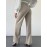 High Waist Slimming Straight Casual Trousers Side Pocket French Office Business Trousers