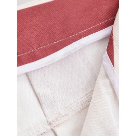 Women Clothing Summer Retro Casual Loose Striped Tapered Jeans