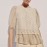 Women Clothing Summer Hollow Out Cutout Crochet Stitching Design Chic Short Sleeve Top