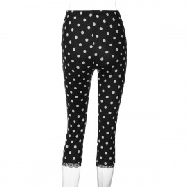 Women Clothing Summer Printed Fashionable Casual All Match Low Waist Tight Cropped Pants