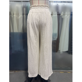 Idle Small Casual Draping Effect Figure Flattering Culotte A line Design Loose High Waist Slim Fit Wide Legged Pants