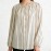 French round Neck Striped Top Women Summer Loose All Matching Lazy Striped Shirt