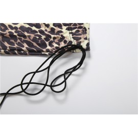 Summer Women Clothing Sexy Low Waist Leopard Print Slim Fit Wide Leg Pants for Women