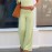 Sports Yoga Straight Leg Trousers Pants Women Clothing Spring Summer