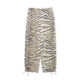 Women Clothing Animal Pattern Printing Wide Leg Laced Pants