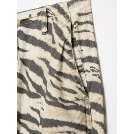 Women Clothing Animal Pattern Printing Wide Leg Laced Pants