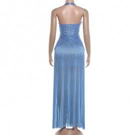 Summer Women Elegant Sexy Sequined Tassel Design Dress