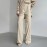 Linen Embellished Work Pant Spring Summer High Waist Pleated Slimming Wide Leg Office Casual Trousers