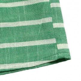 Casual Fresh Air Polo Collar Stripes Shirt for Women