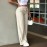 Women Clothing Summer Minimal Art Casual Drawstring High Waist Linen like Draping