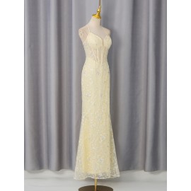 Sexy Socialite Dress Autumn Embroidered Voile Sling Slim Slimming Dress Women Clothing