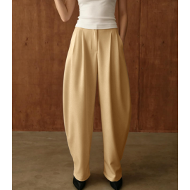 Women Supply Solid Color Professional Casual High Street Wide Leg Pants
