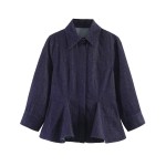 Women Clothing Top Short Skirt Hem Shirt