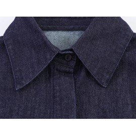 Women Clothing Top Short Skirt Hem Shirt