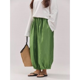Bloomers Summer Streamer Trend Lazy Loose Casual Long Chiffon Pants