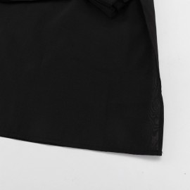 Women Clothing Street Sexy See through Sun Protection Shirt Summer round Neck Bell Sleeve Top