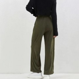 Draping Light Luxury Wide Leg Design Loose Straight Casual Pants All Match Small Slim Fit Women Pants