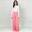 Autumn Watermelon Pink Work Pant Women Embellished Thin Looking Cool Wide Leg Pants