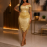 Fashionable Sexy off Shoulder Irregular Asymmetric Tassel Dress Sequin Small Dress
