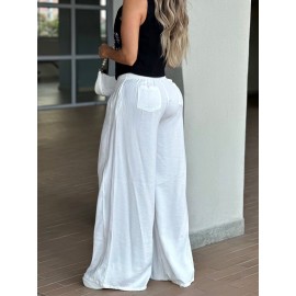Casual Office Loose Linen Pants Women Clothing Summer