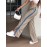Daily Contrast Color Drawstring Wide Leg Bottoms Women Clothing Autumn Winter
